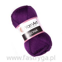 Włóczka 100% bawełny Begonia kolor 5550 śliwka