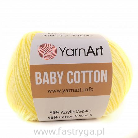 Włóczka Baby Cotton 431 pastelowy żółty