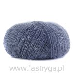 włóczka moherowa z cekinami Bluebell 1364 kolor ciemny jeans - 2