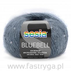 włóczka moherowa z cekinami Bluebell 1364 kolor ciemny jeans