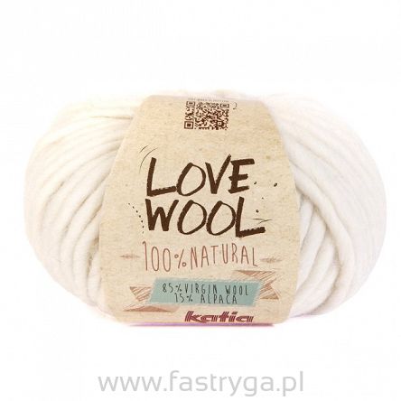 Włóczka Love Wool kolor 100 krem/ naturalny