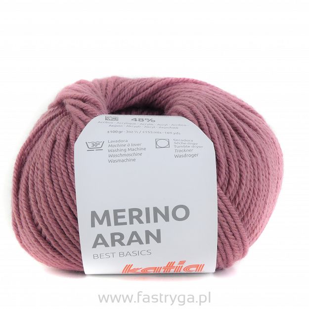 Merino Aran  54 ciemny róż