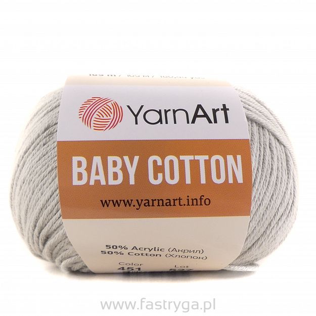 Włóczka Baby Cotton 451 jasny szary