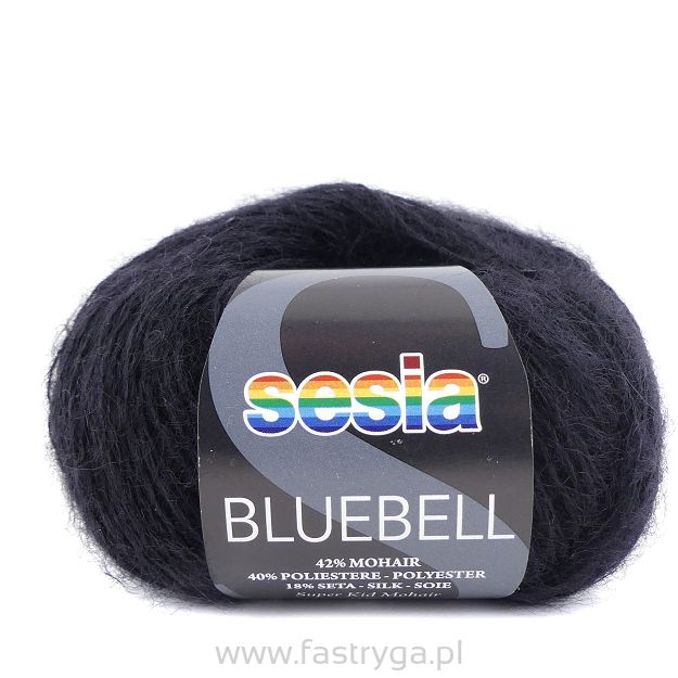 włóczka moherowa z cekinami Bluebell 8067 kolor czarny