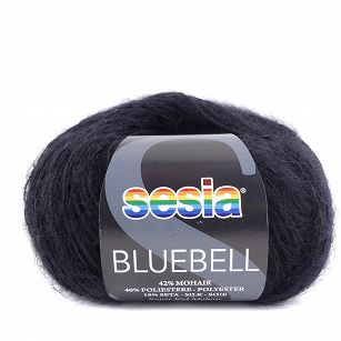 włóczka moherowa z cekinami Bluebell 67 kolor czarny