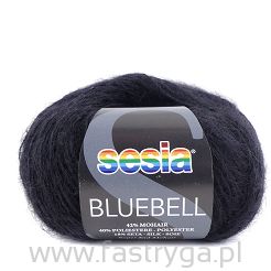 włóczka moherowa z cekinami Bluebell 8067 kolor czarny