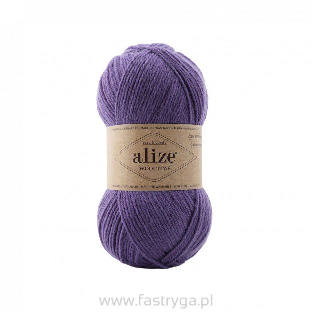 włóczka Wooltime kolor 235 fiolet - 75% wełny