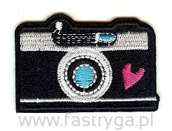 Naszywka na ubrania aparat fotograficzny