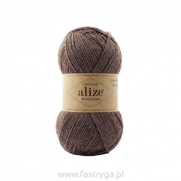 włóczka Wooltime kolor 240 brąz - 75% wełny