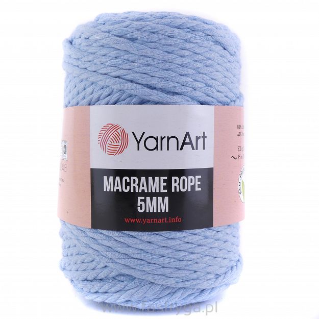 Macrame Rope 5 mm.  760 błękit