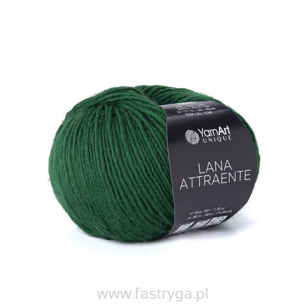 włóczka Lana Attraente kolor 6658 ciemna zieleń