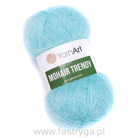 YarnArt Mohair Trendy 142 - lodowy turkus