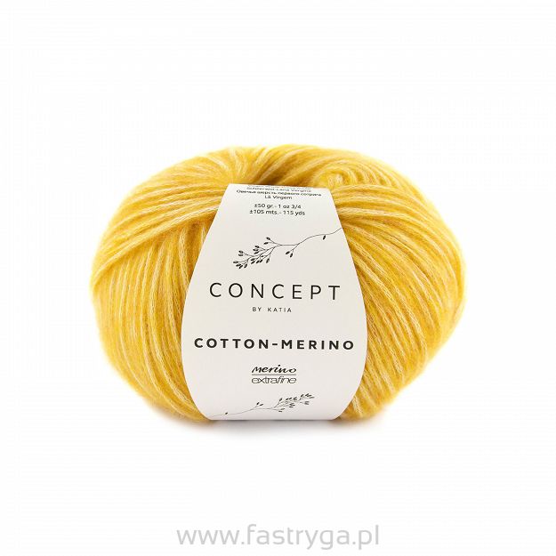 Katia Cotton Merino 135 żółty