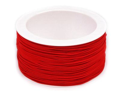 Guma okrągła 1mm (kapeluszowa)  czerwona