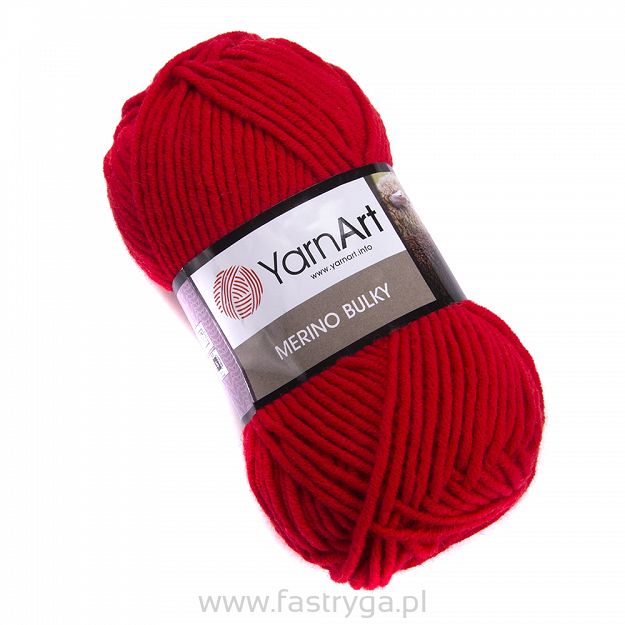 Włóczka YarnArt Merino Bulky 156 - czerwony