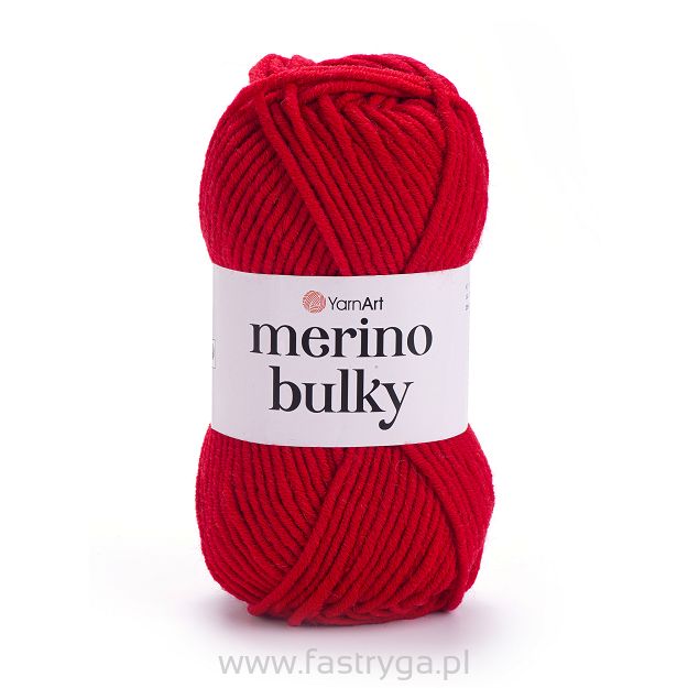 Włóczka YarnArt Merino Bulky 156 - czerwony
