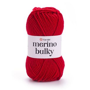 Włóczka YarnArt Merino Bulky 156 - czerwony