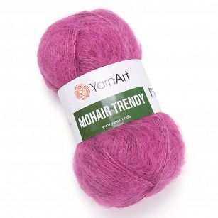 YarnArt Mohair Trendy 144 - ciemny róż