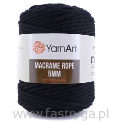 Macrame Rope 5 mm.  750 czarny