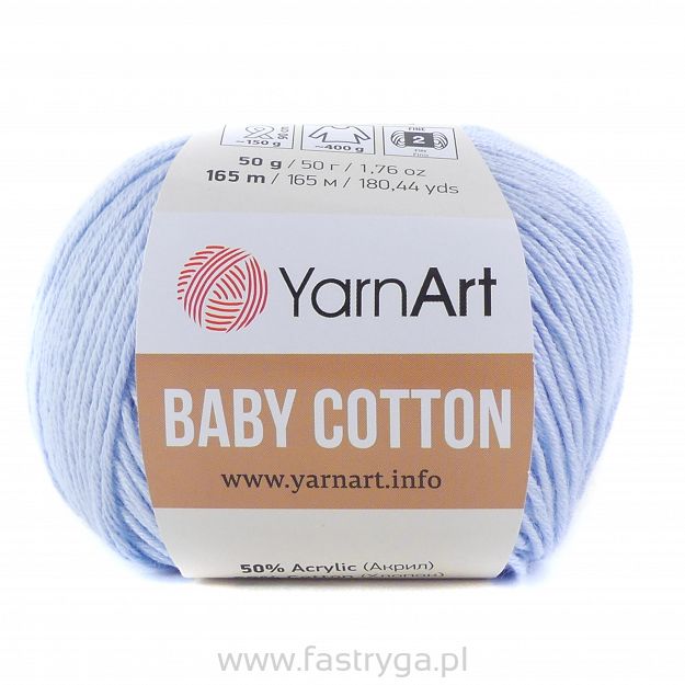 Włóczka Baby Cotton 450 jasny niebieski