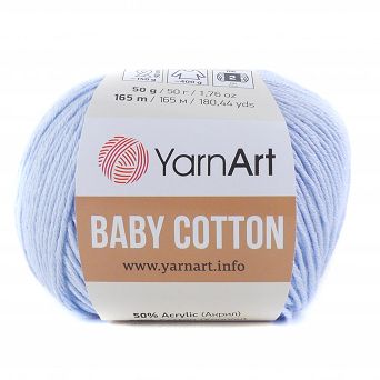 Włóczka Baby Cotton 450 jasny niebieski
