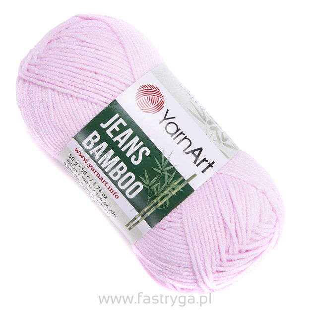 Pastelowo-różowa włóczka Jeans Bamboo 109 Yarn Art