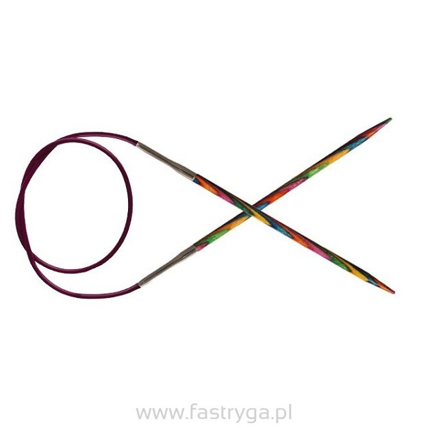 KnitPro Symfonie Wood - drewniane druty z żyłką 80 cm o grubości 6,5 mm