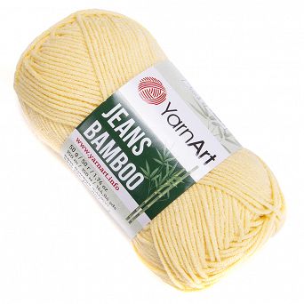 Pastelowo-żółta włóczka Jeans Bamboo 105 Yarn Art
