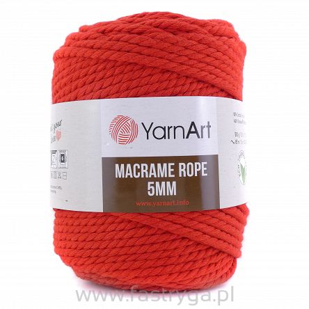 Macrame Rope 5 mm.  773 czerwony