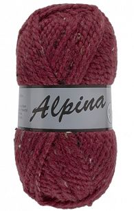 Włóczka Lammy Alpina 6 kolor 440 bordo tweed wełna z akrylem