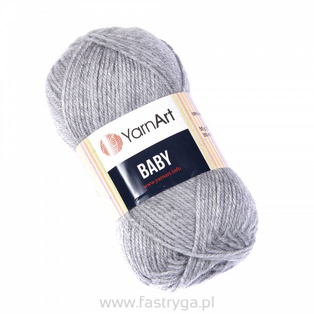 Włóczka akrylowa YarnArt Baby 195 szara