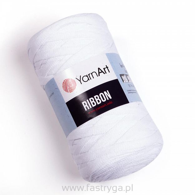 Włóczka tasiemkowa Ribbon kolor 751 biały