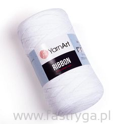 Włóczka tasiemkowa Ribbon kolor 751 biały