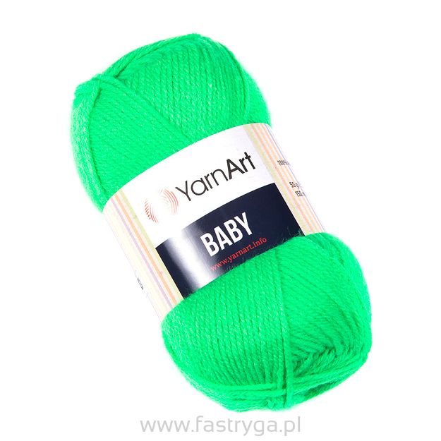 Włóczka akrylowa YarnArt Baby 8233 zielony neon