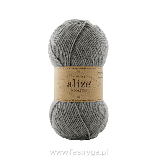 włóczka Wooltime kolor 21 popiel- 75% wełny