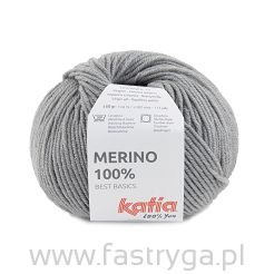 Katia Merino 100% 504 - popielata