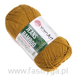 Musztardowa włóczka Jeans Bamboo 131 Yarn Art