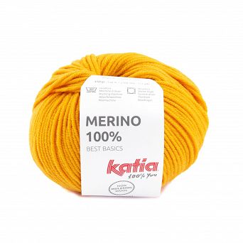 Katia Merino 100% 63 - włóczka żółty miodowy