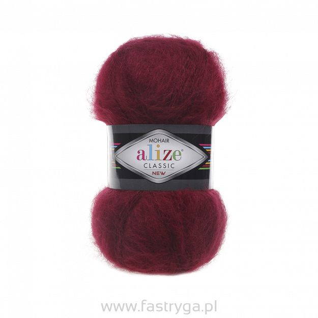 Alize Mohair Classic New 57 bordo