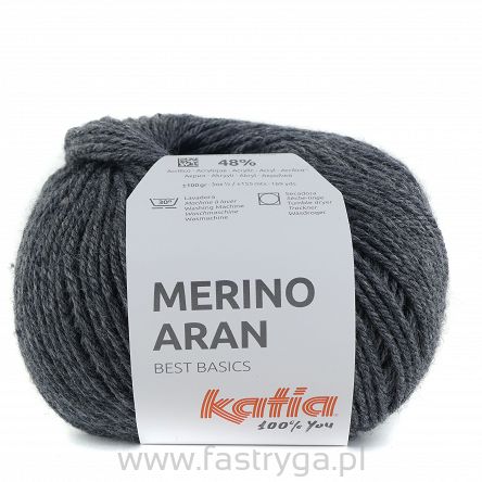 Merino Aran  14 ciemny szary