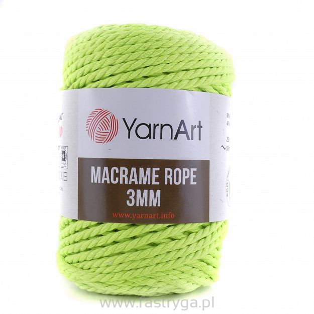 Macrame Rope 3 mm.  801 avokado neon