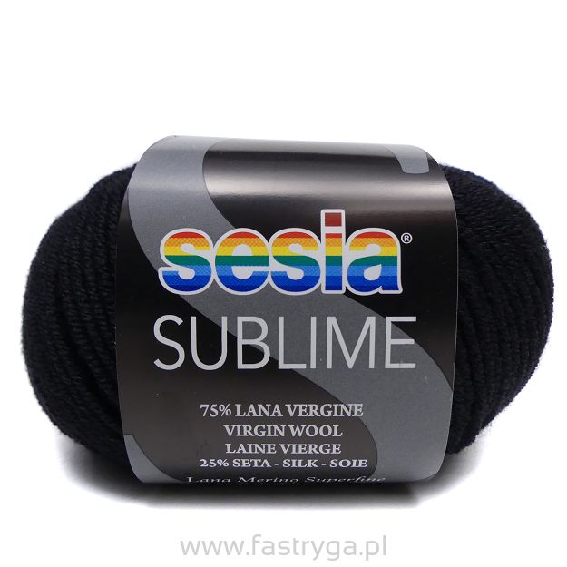 wełna z jedwabiem Sublime 0067 kolor czarny