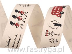 Wstążka bawełniana z nadrukiem.