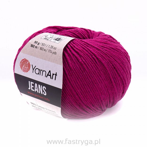 Włóczka YarnArt Jeans 91 fuksja / magenta