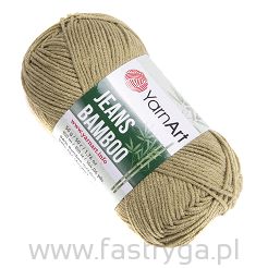 Oliwkowa włóczka Jeans Bamboo 132 Yarn Art