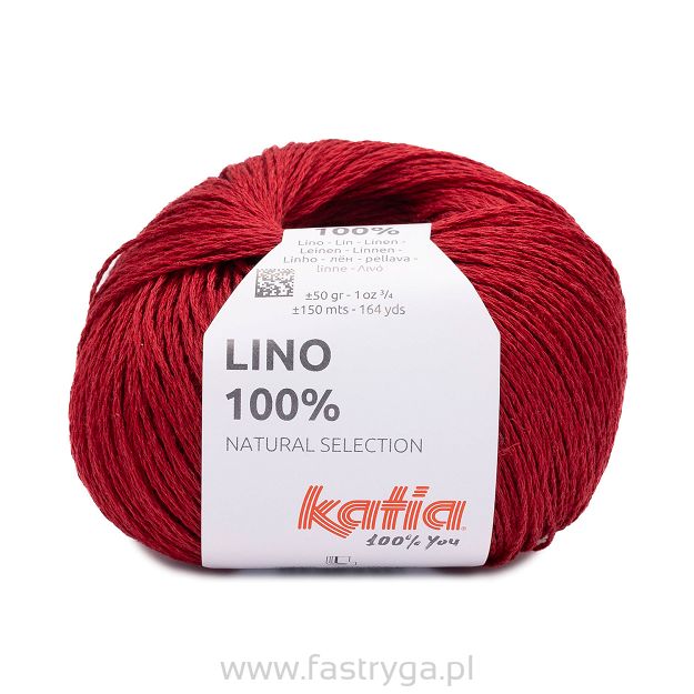 Włóczka Lino 100%  kolor 38  bordo