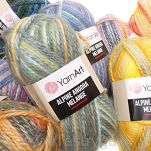 Alpine Angora Melange 433 - żółto-beżowy - 2