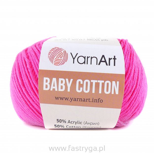 Włóczka Baby Cotton 422 intensywny róż