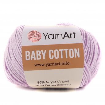 Włóczka Baby Cotton 416 pastelowy fioletowy