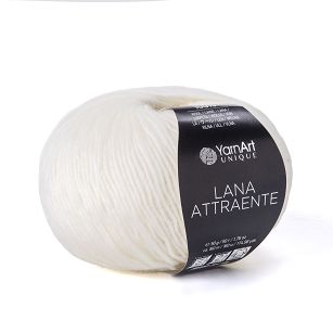 włóczka Lana Attraente kolor 6601 biały